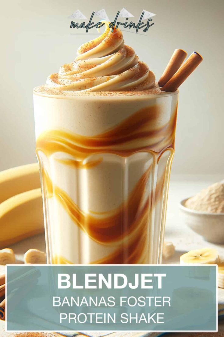 blendjet bananas foster protein shake recipe pin