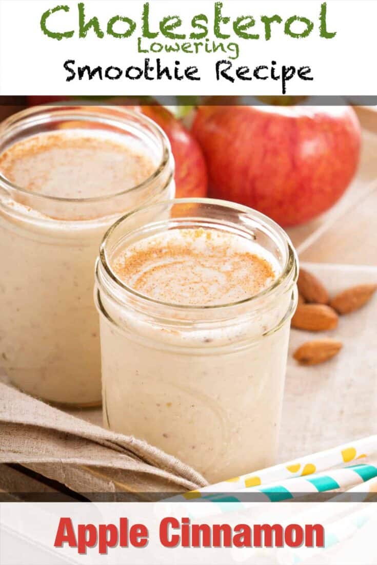 cholesterol lowering apple cinnamon smoothie recipe pin