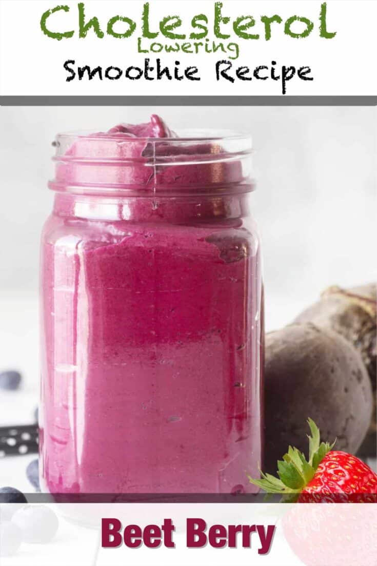 cholesterol lowering beet berry smoothie recipe pin