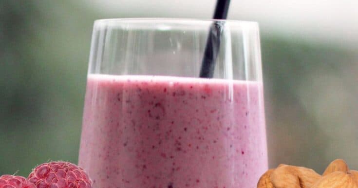 Cholesterol Lowering Raspberry Almond Smoothie Recipe