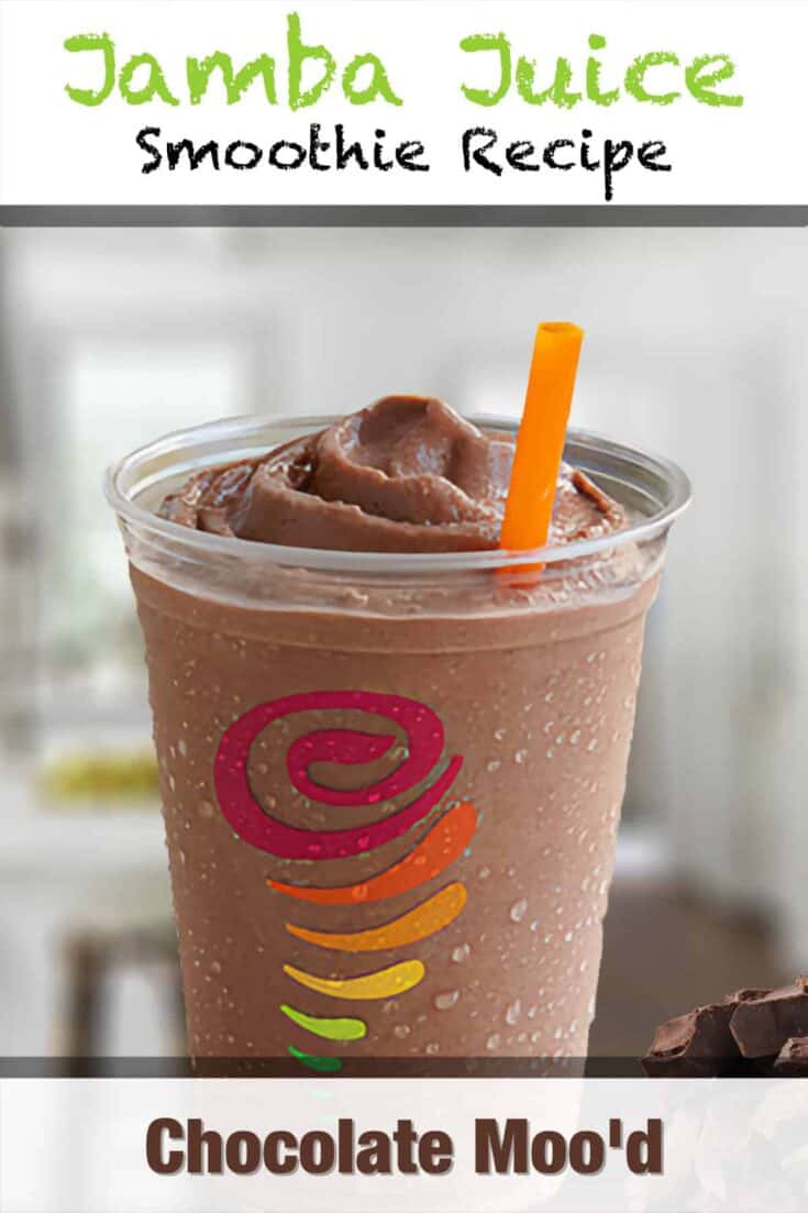 jamba juice chocolate mood smoothie recipe pin