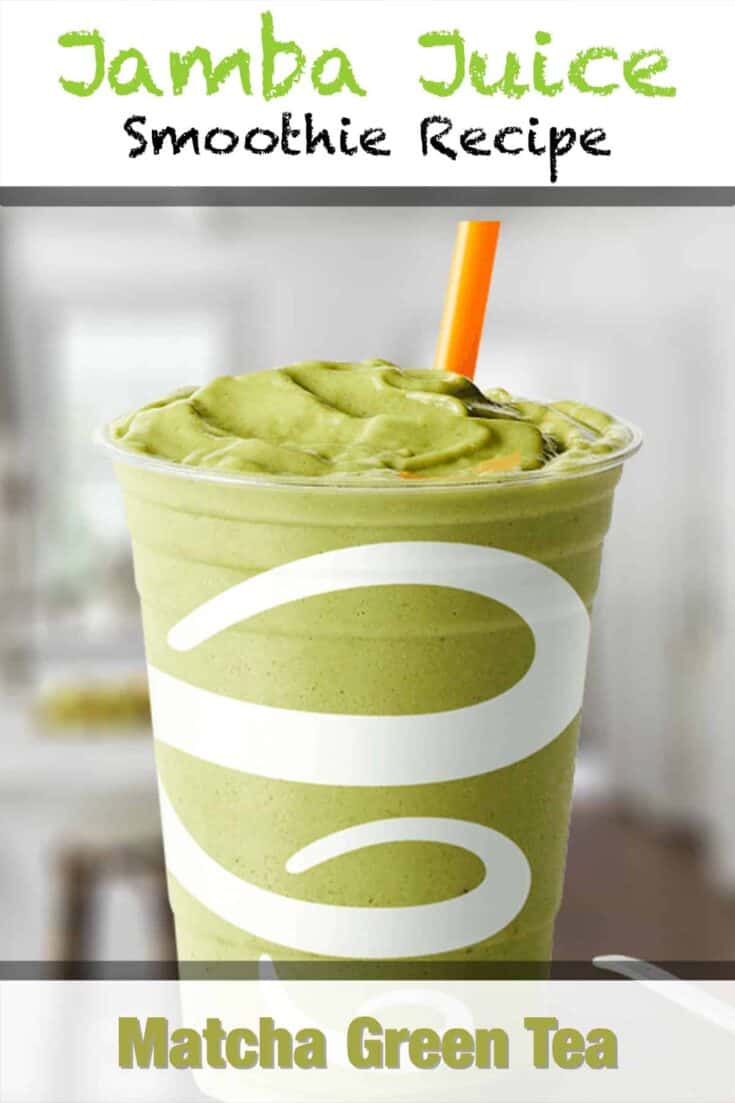 jamba juice matcha green tea blast smoothie recipe pin