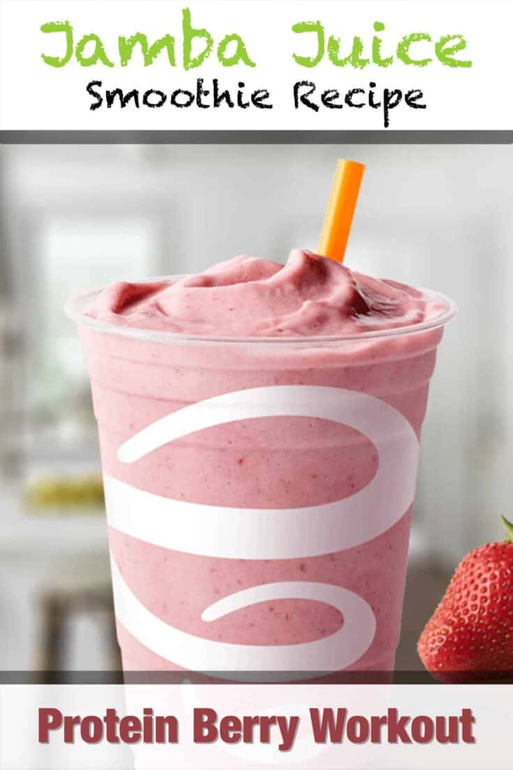 jamba juice protein berry workout smoothie recipe pin