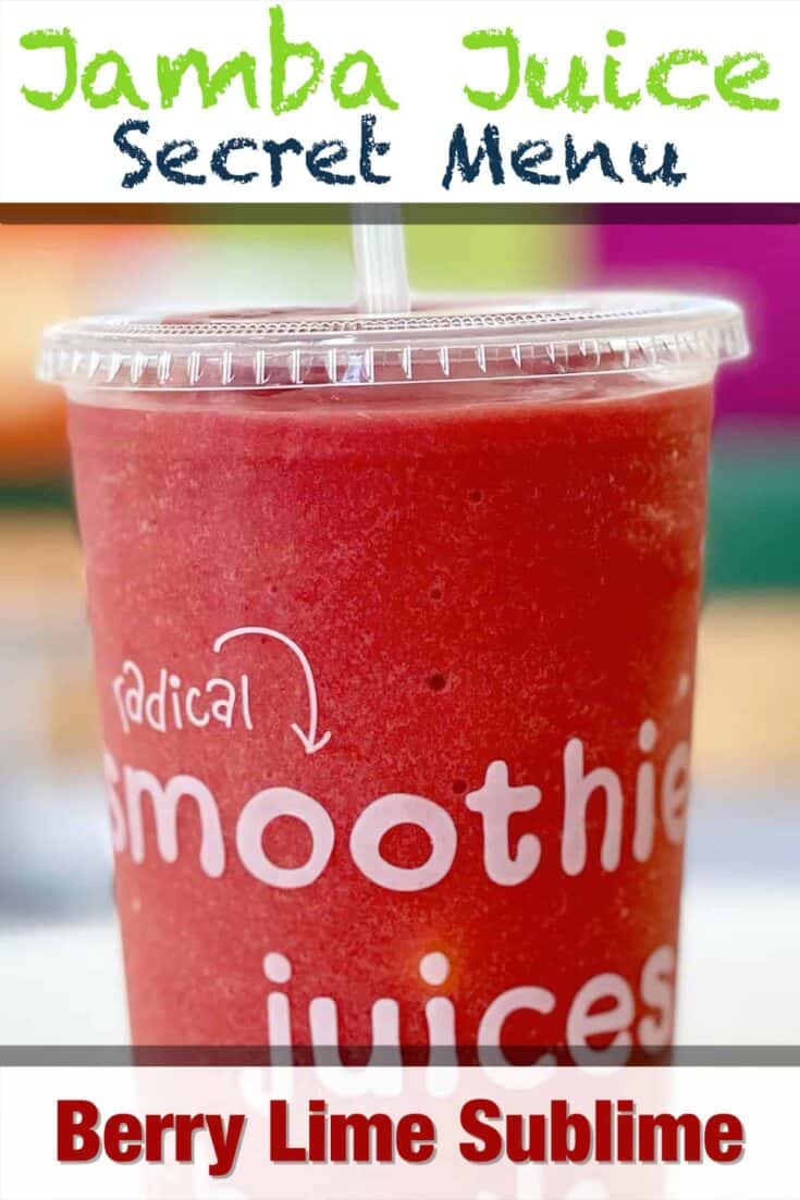 jamba juice secret menu berry lime sublime smoothie recipe pin