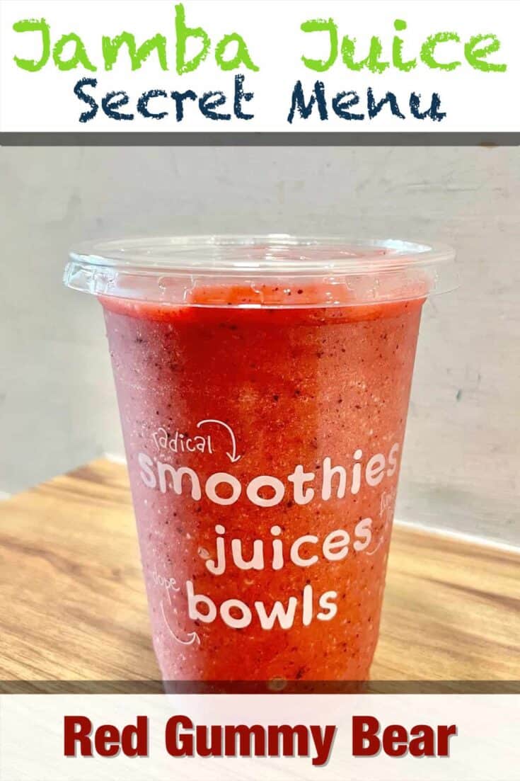 jamba juice secret menu red gummy bear smoothie recipe pin