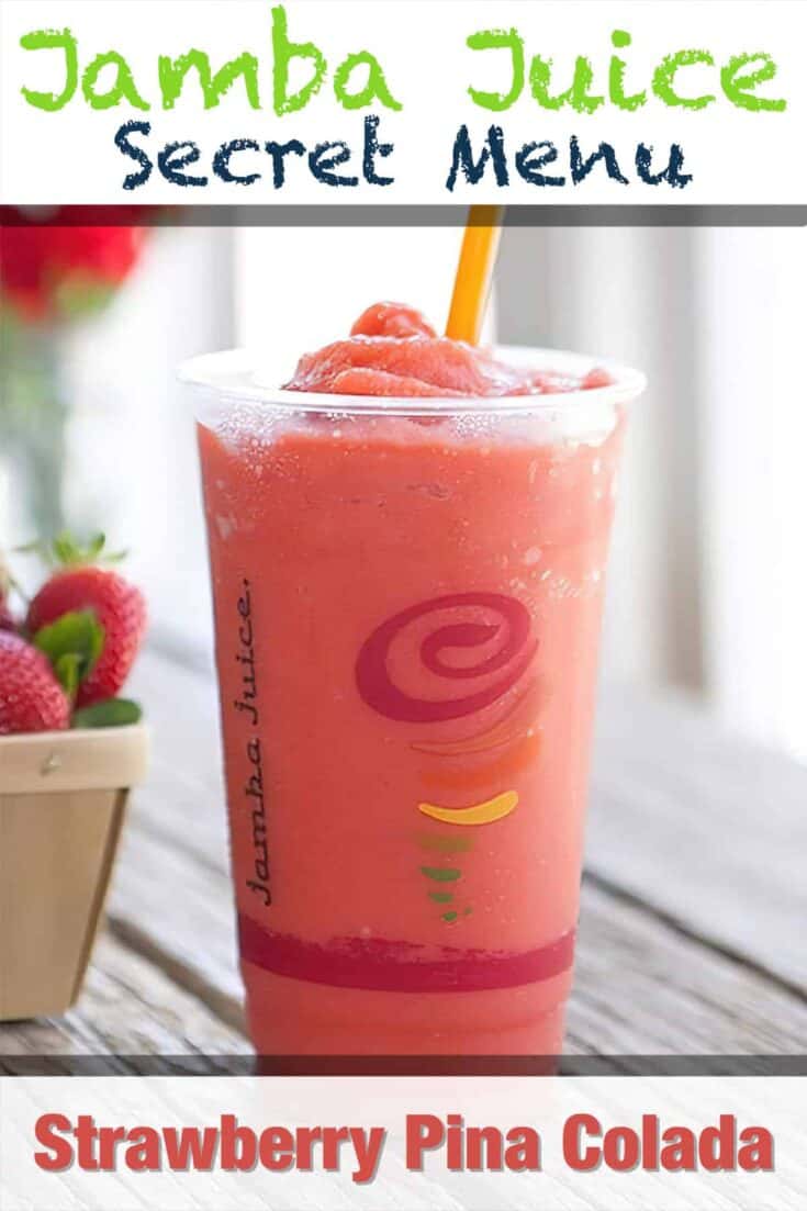 jamba juice secret menu strawberry pina colada smoothie recipe pin