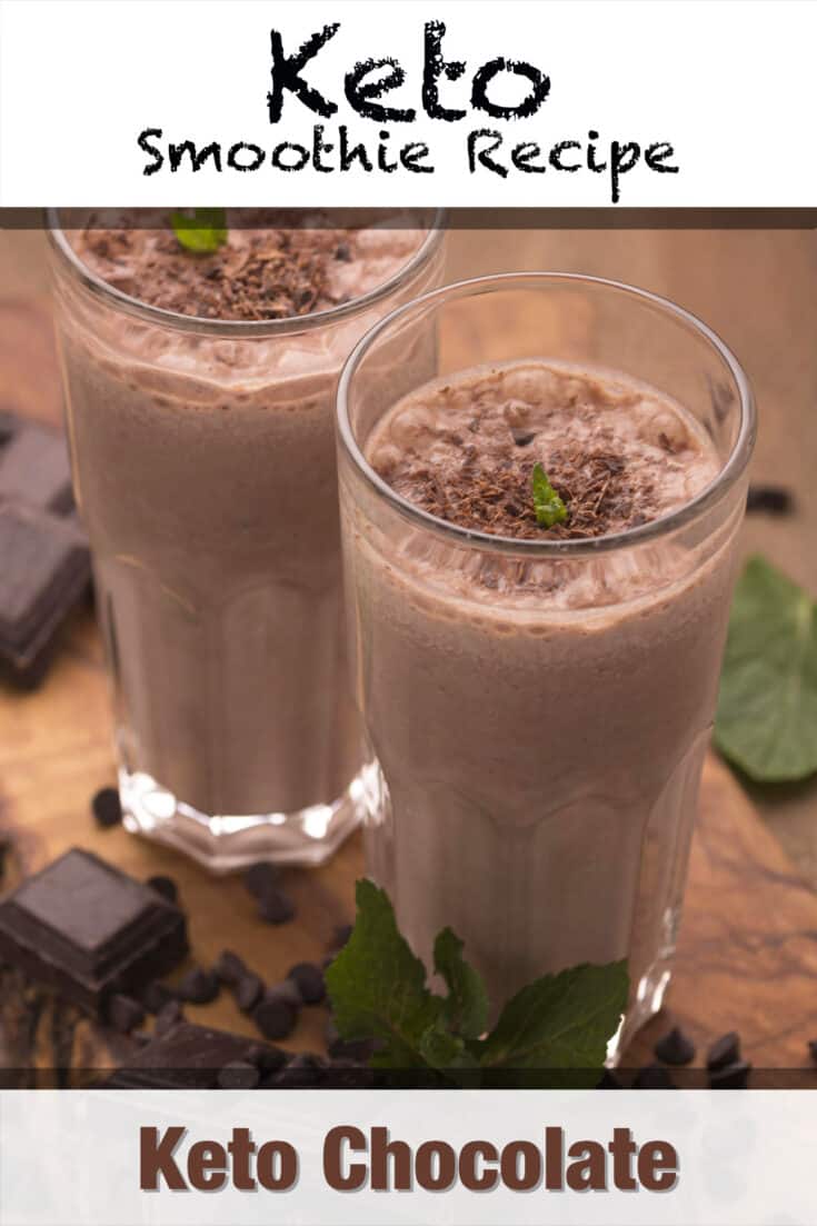 keto chocolate shake smoothie recipe pin