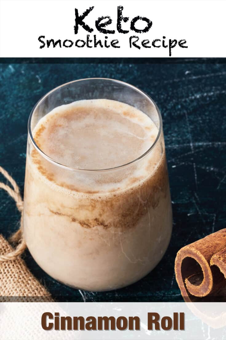 keto cinnamon roll smoothie recipe pin