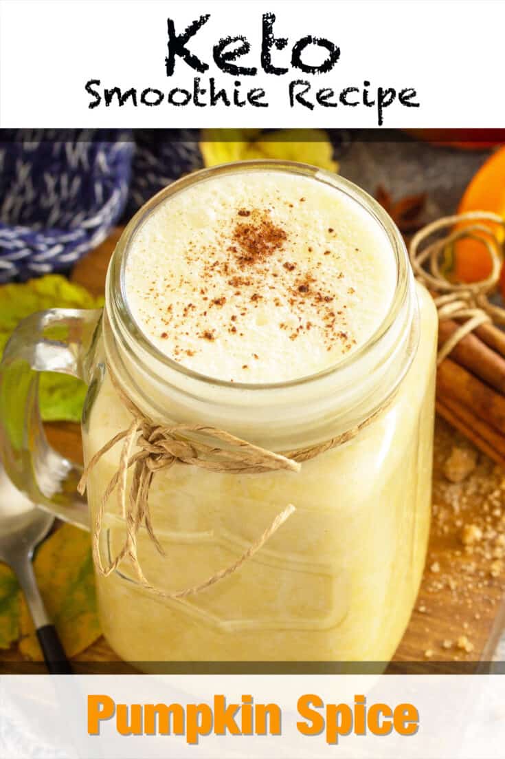 keto pumpkin spice smoothie recipe pin