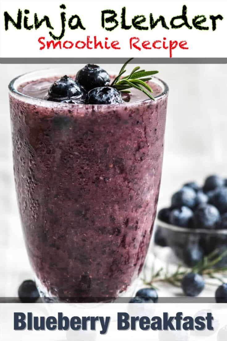 ninja blender blueberry power blast breakfast smoothie recipe pin