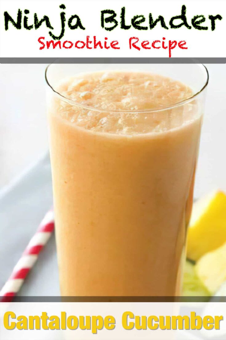 ninja blender cool cantaloupe cucumber smoothie recipe pin