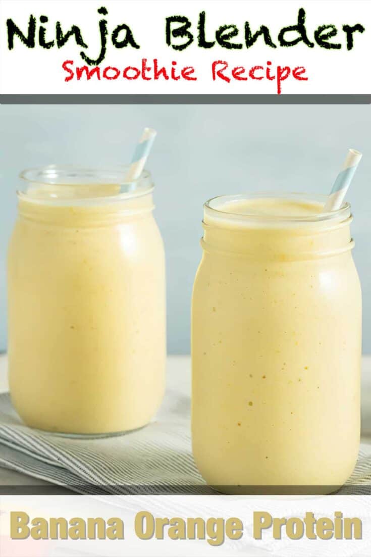 ninja blender creamy banana orange protein shake recipe pin