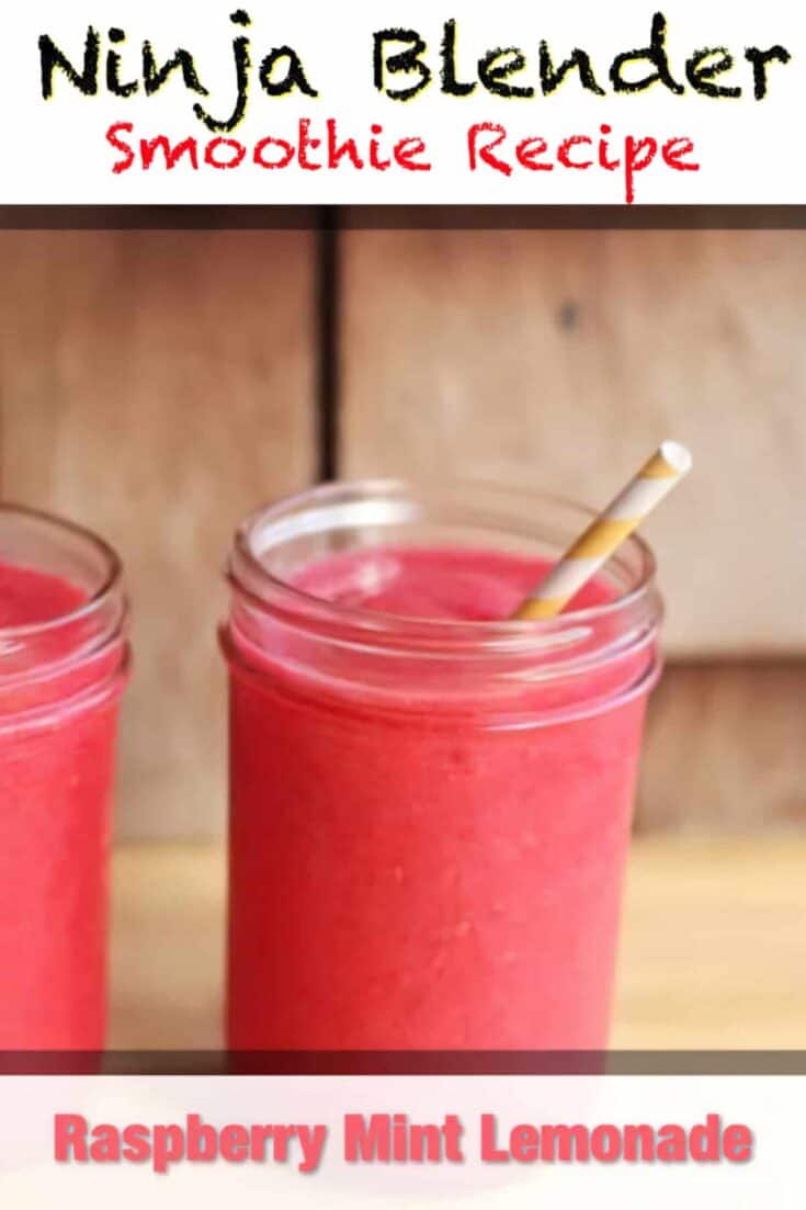 ninja blender raspberry mint lemonade smoothie recipe pin