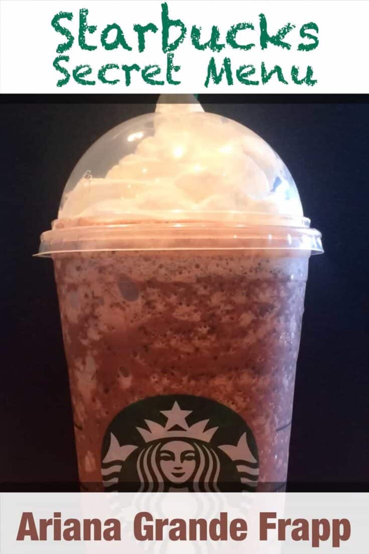 starbucks secret menu ariana grande frappuccino recipe p