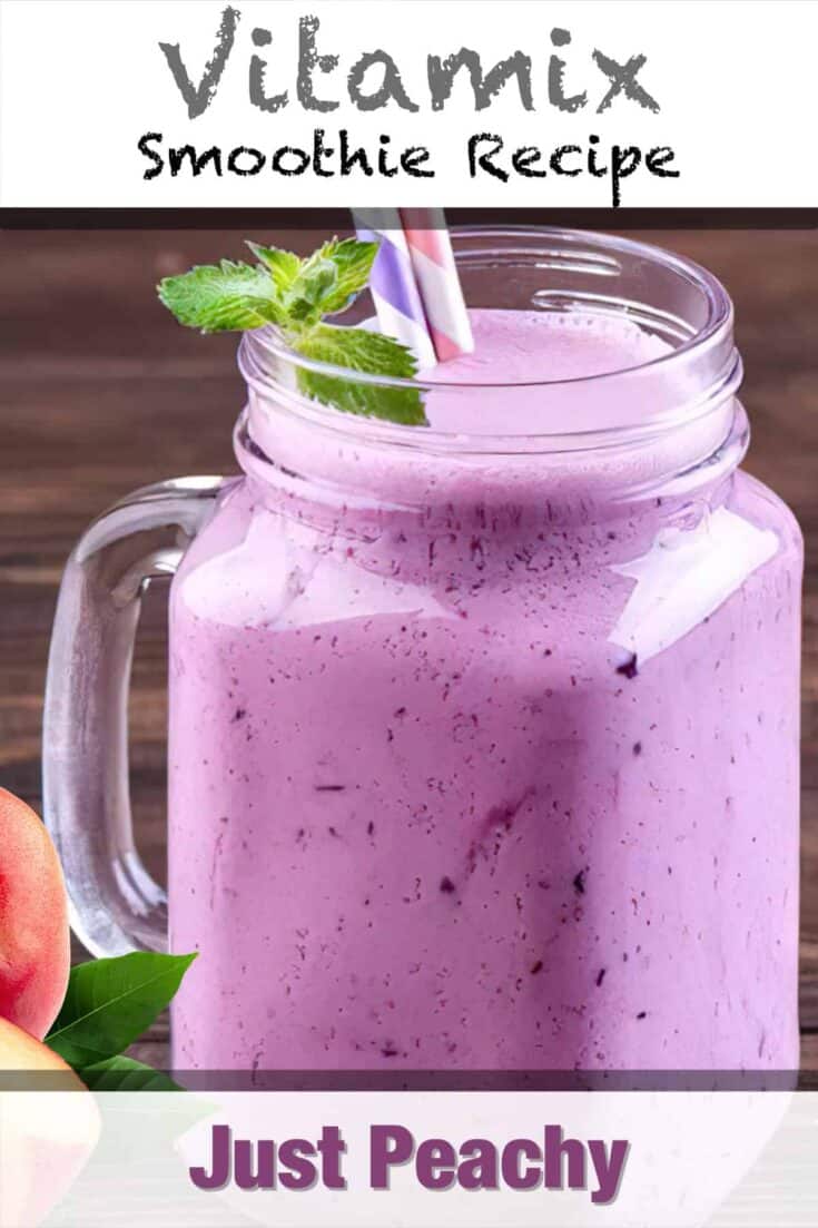 vitamix just peachy smoothie recipe pin